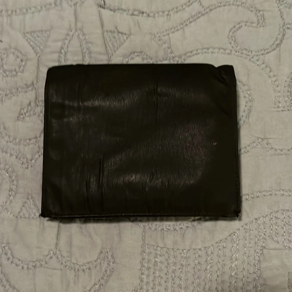 Prada Black Bifold Nylon, Leather Snap Wallet